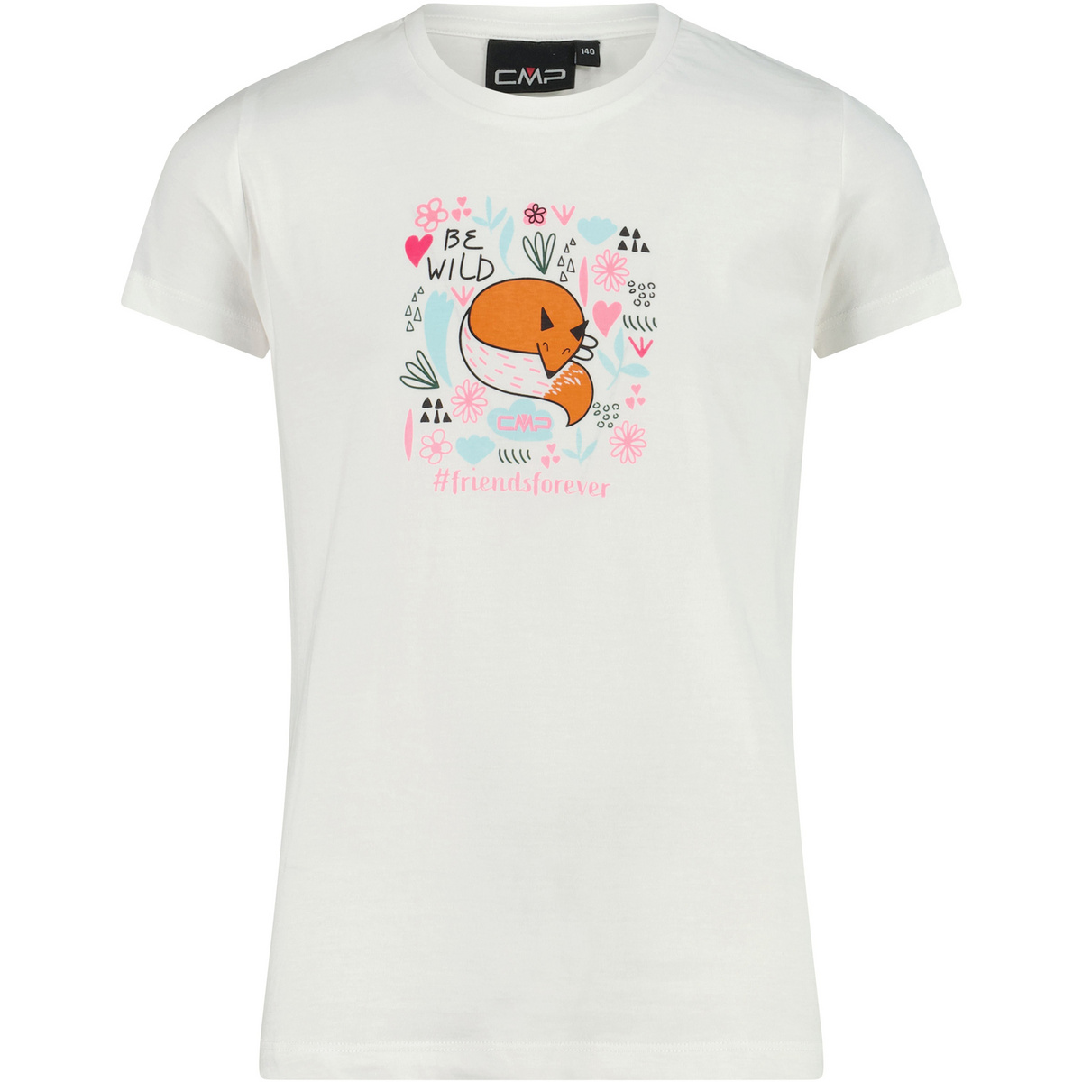 CMP Bambino Maglietta (Taglia 104, Bianco)