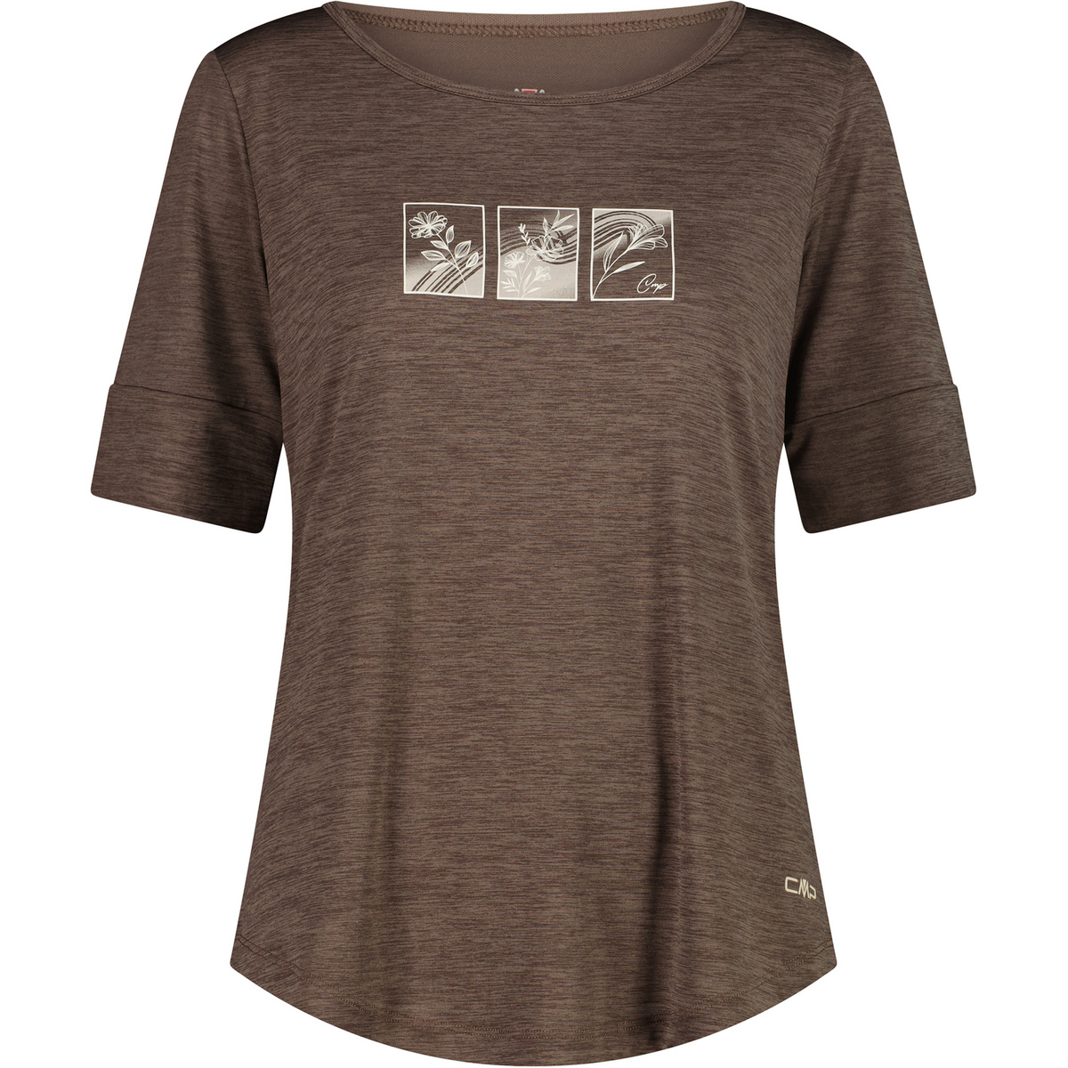 CMP Damen T-Shirt (Größe XS, braun)