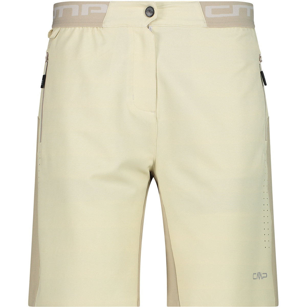 CMP Donna Pantaloncini da ciclismo corti (Taglia 3XL, Beige)