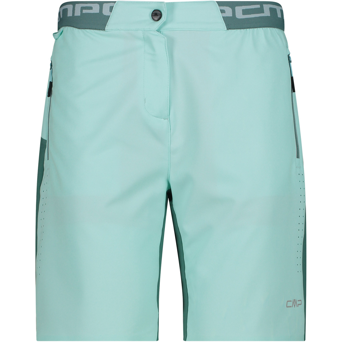 CMP Donna Pantaloncini da ciclismo corti (Taglia XXS, Turchese)
