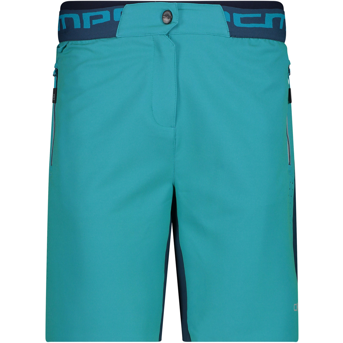 CMP Donna Pantaloncini da ciclismo corti (Taglia XXL, Blu)