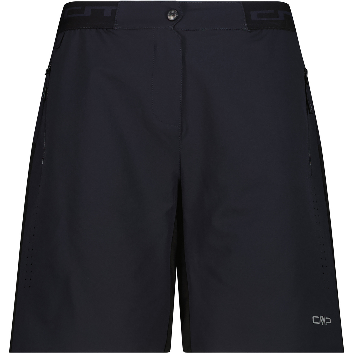 CMP Donna Pantaloncini da ciclismo corti (Taglia M, Grigio)
