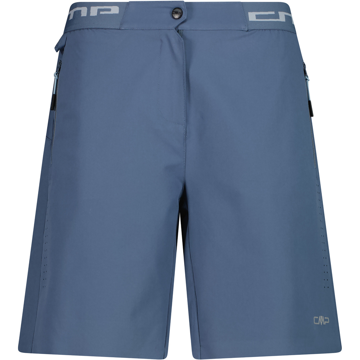 CMP Donna Pantaloncini da ciclismo corti (Taglia XXS, Blu)