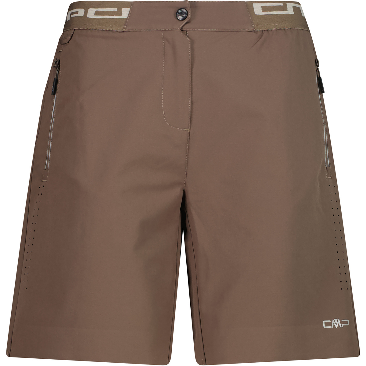 CMP Donna Pantaloncini da ciclismo corti (Taglia S, Marrone)