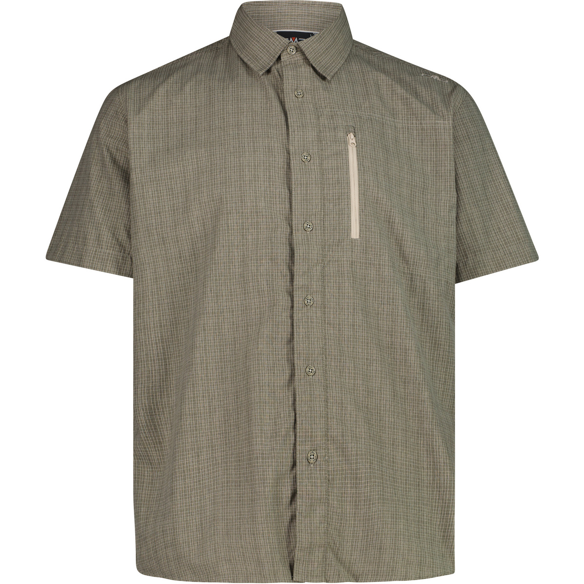 CMP Uomo Camicia (Taglia L, Verde oliva)