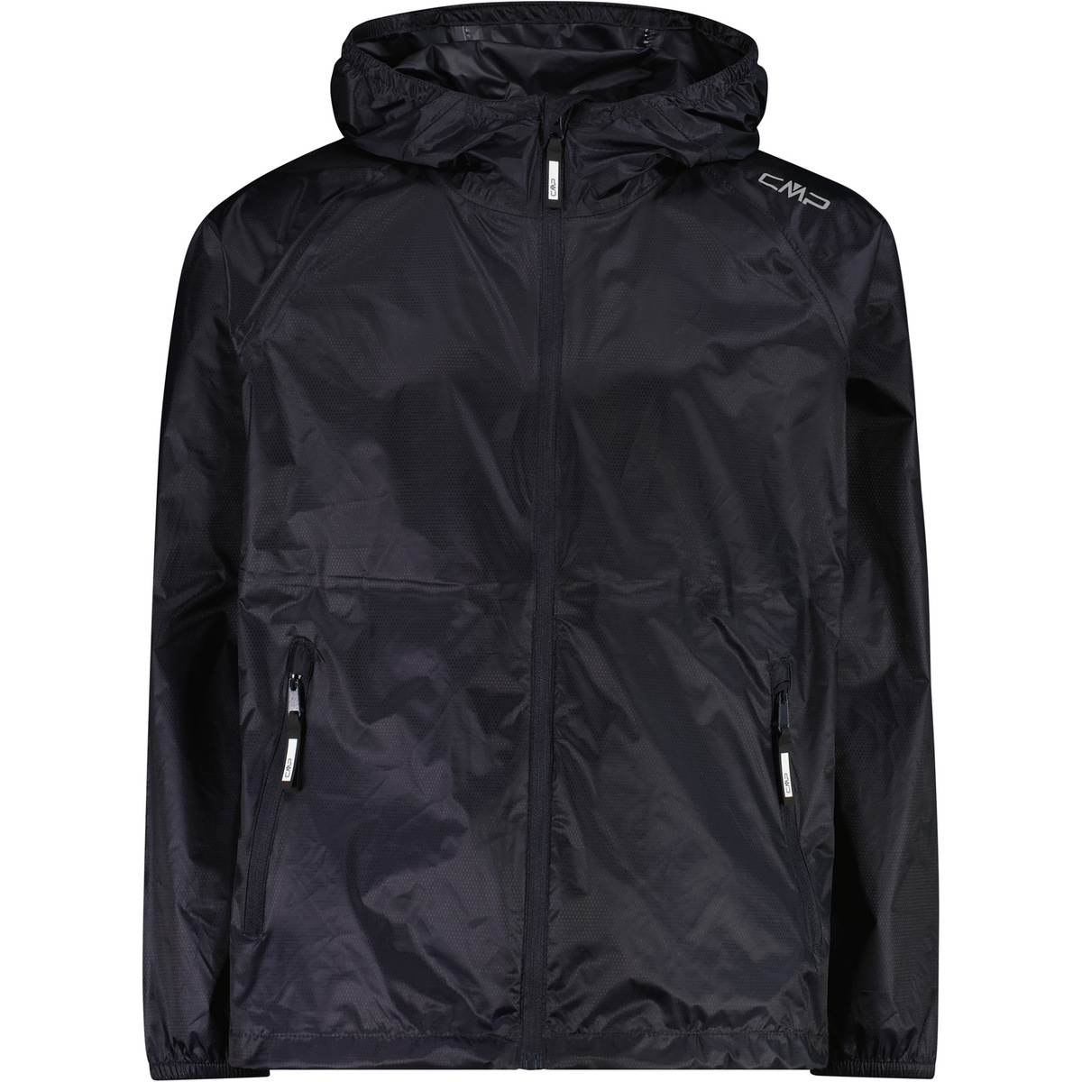 CMP Bambino Giacca Rain Hoodie (Taglia 140, Nero)