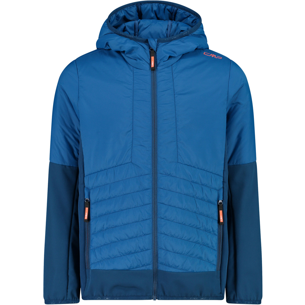 CMP Kinder Hybrid Hoodie Jacke (Größe 140, blau)