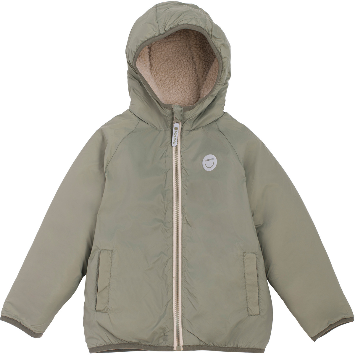 Viking Enfants Veste Play Reversible Pile (taille 104, Olive)