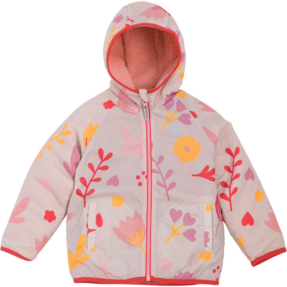 Viking Kinder Play Reversible Pile Jacke (Größe 110, rosa)
