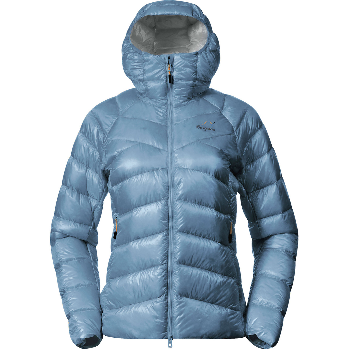 Bergans Damen Y LightLine Weightless Down Hoodie Jacke (Größe M, blau)