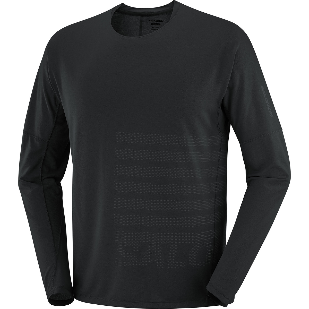 Salomon Uomo Maglia a manica lunga Sense Aero GFX (Taglia L, Nero)
