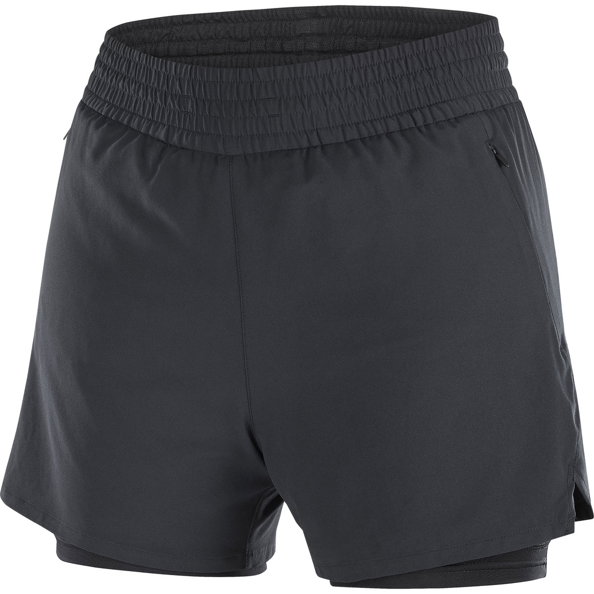 Salomon Donna Pantaloncini SHKout Core 2in1 4 (Taglia L, Nero)