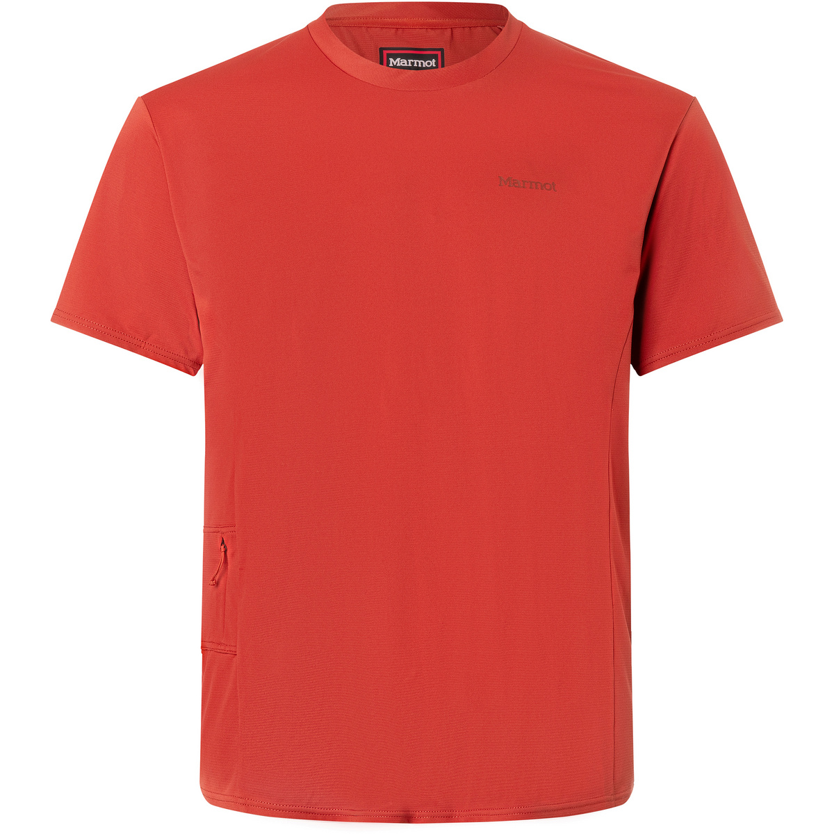 Marmot Uomo Maglietta AirExchange SolarShield Crew (Taglia S, Rosso)