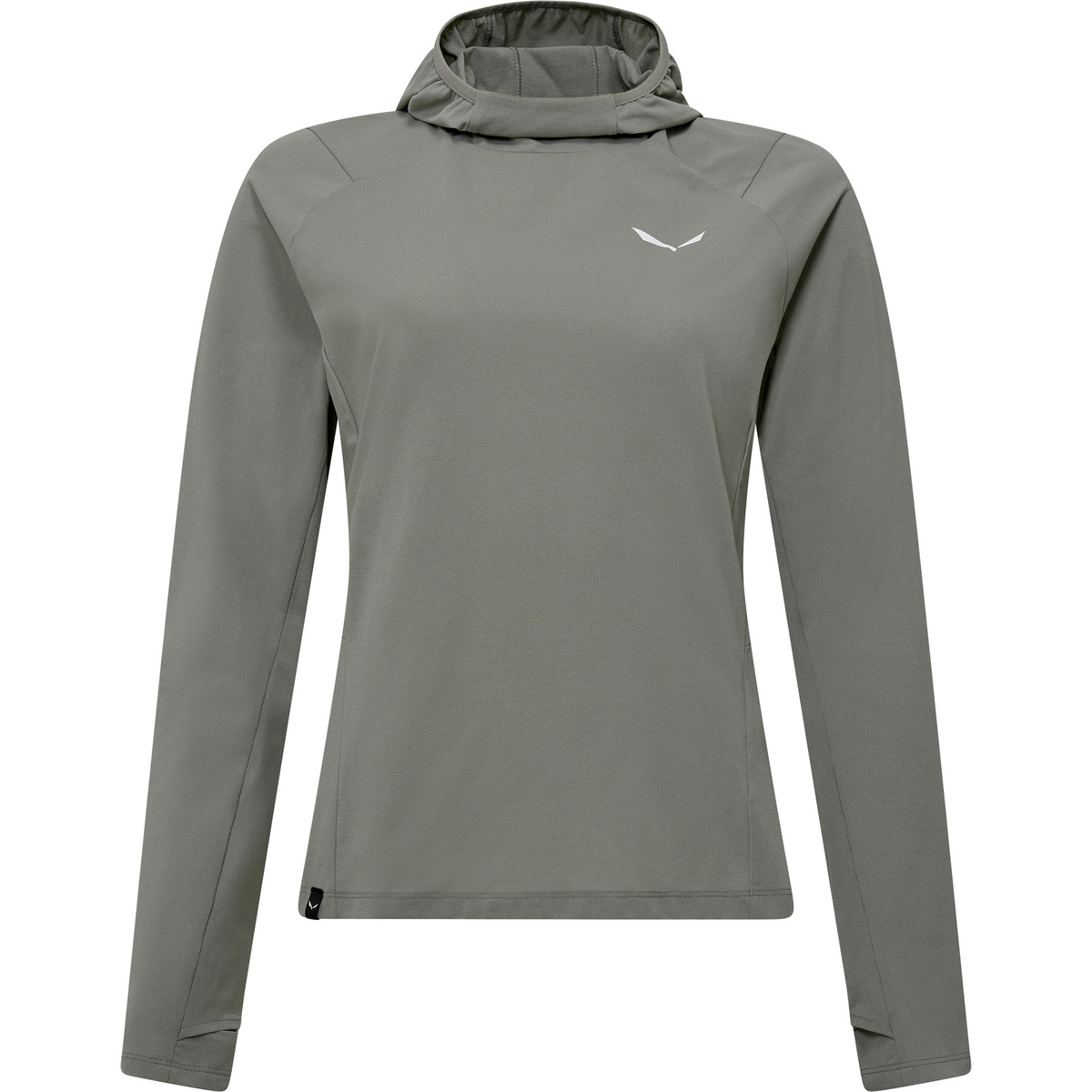 Salewa Donna Felpa con cappuccio Puez Sun (Taglia XS, Grigio)