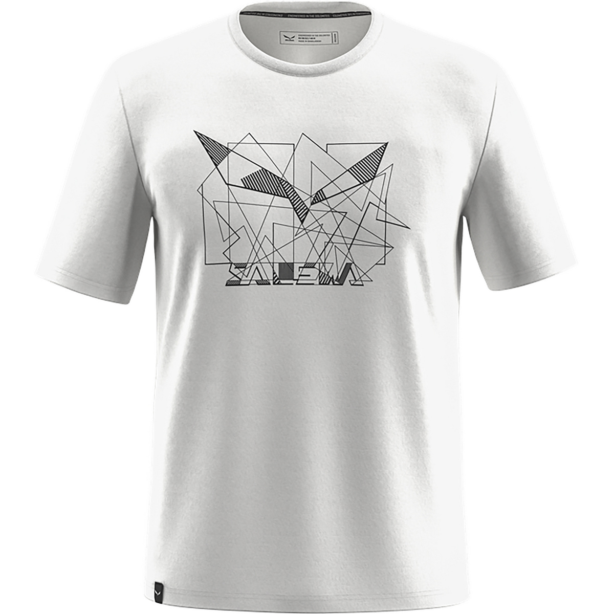 Salewa Uomo Maglietta Eagle Geometric (Taglia XXL, Bianco)