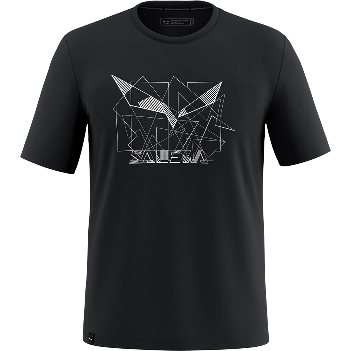 Salewa Herren Eagle Geometric T-Shirt (Größe XL, schwarz)