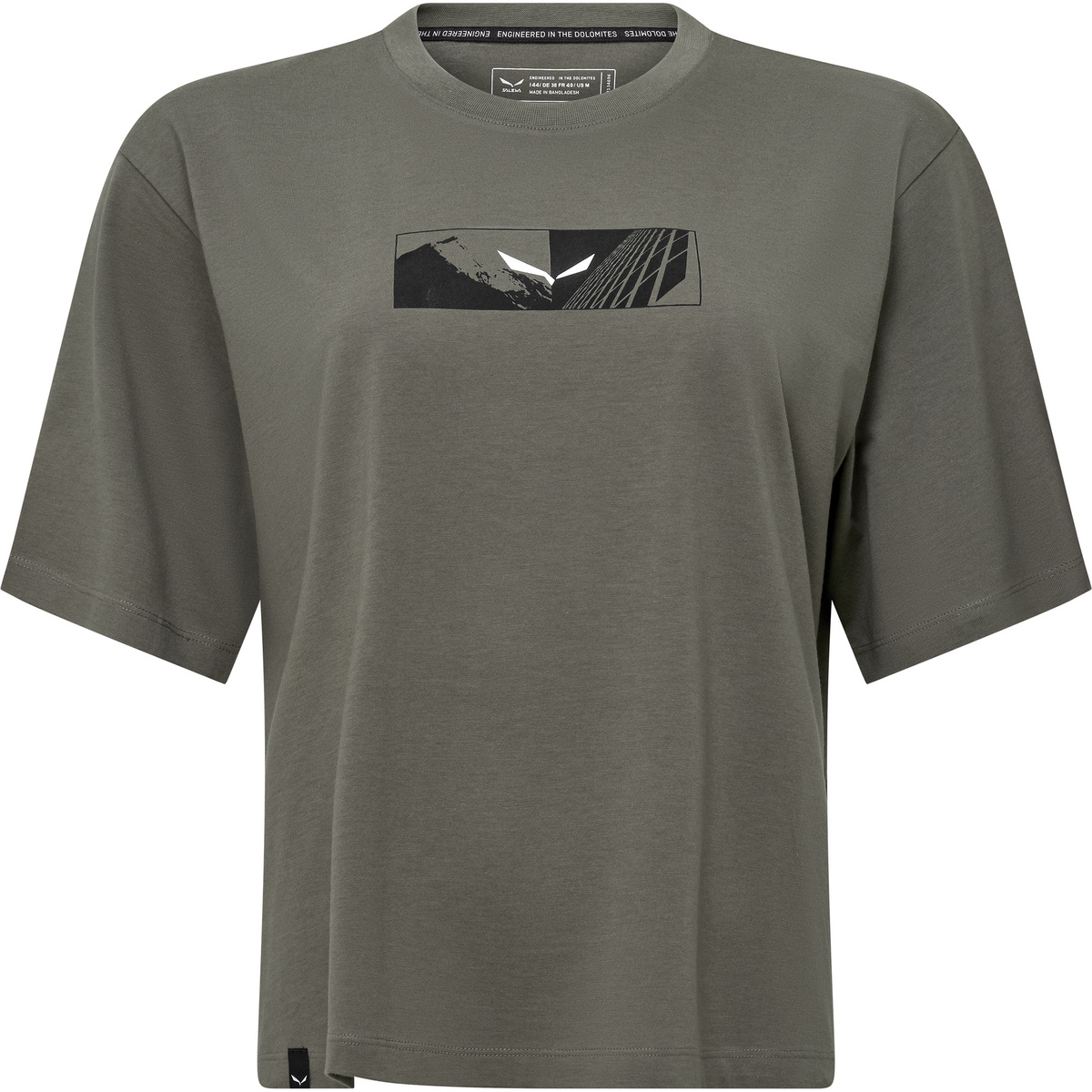 Salewa Damen Eagle Hybrid Loose T-Shirt (Größe S, gruen)