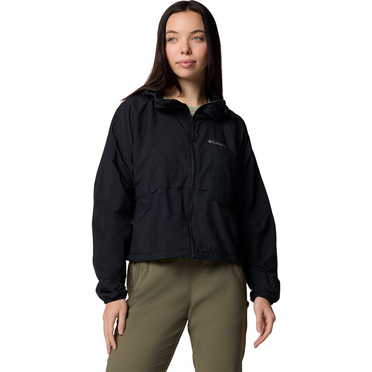 Columbia Damen Spire Valley Cropped Jacke (Größe XL, schwarz)