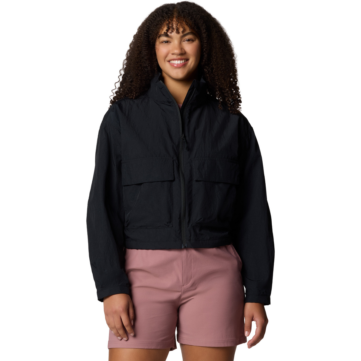 Columbia Femme Veste Paracutie Cropped Cargo (taille S, Noir)