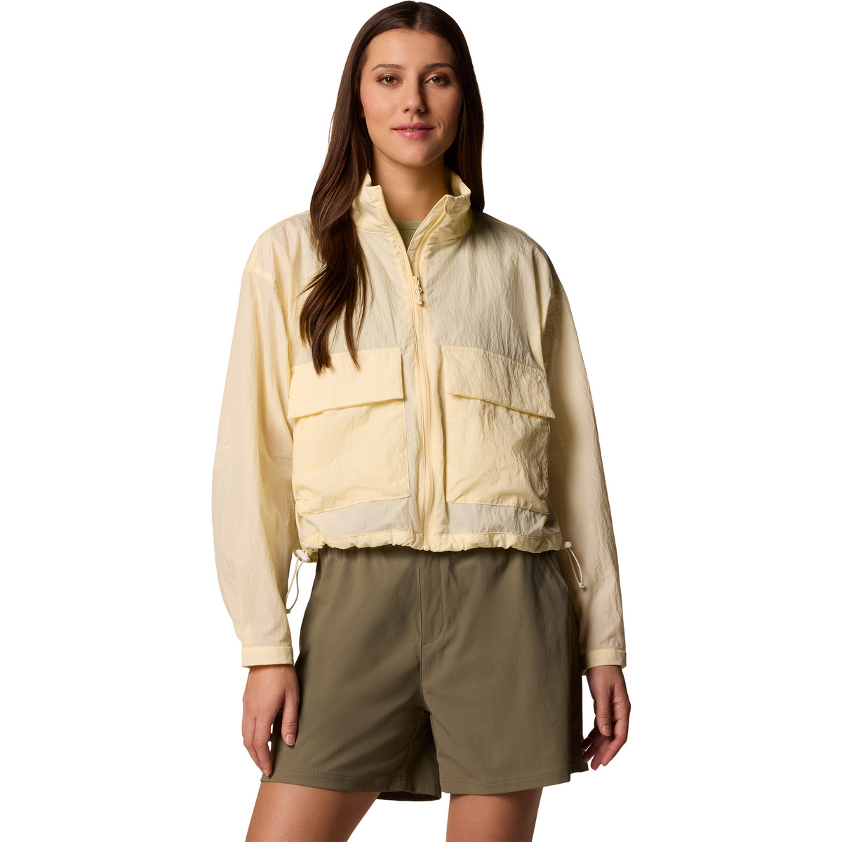 Columbia Damen Paracutie Cropped Cargo Jacke (Größe M, gelb)