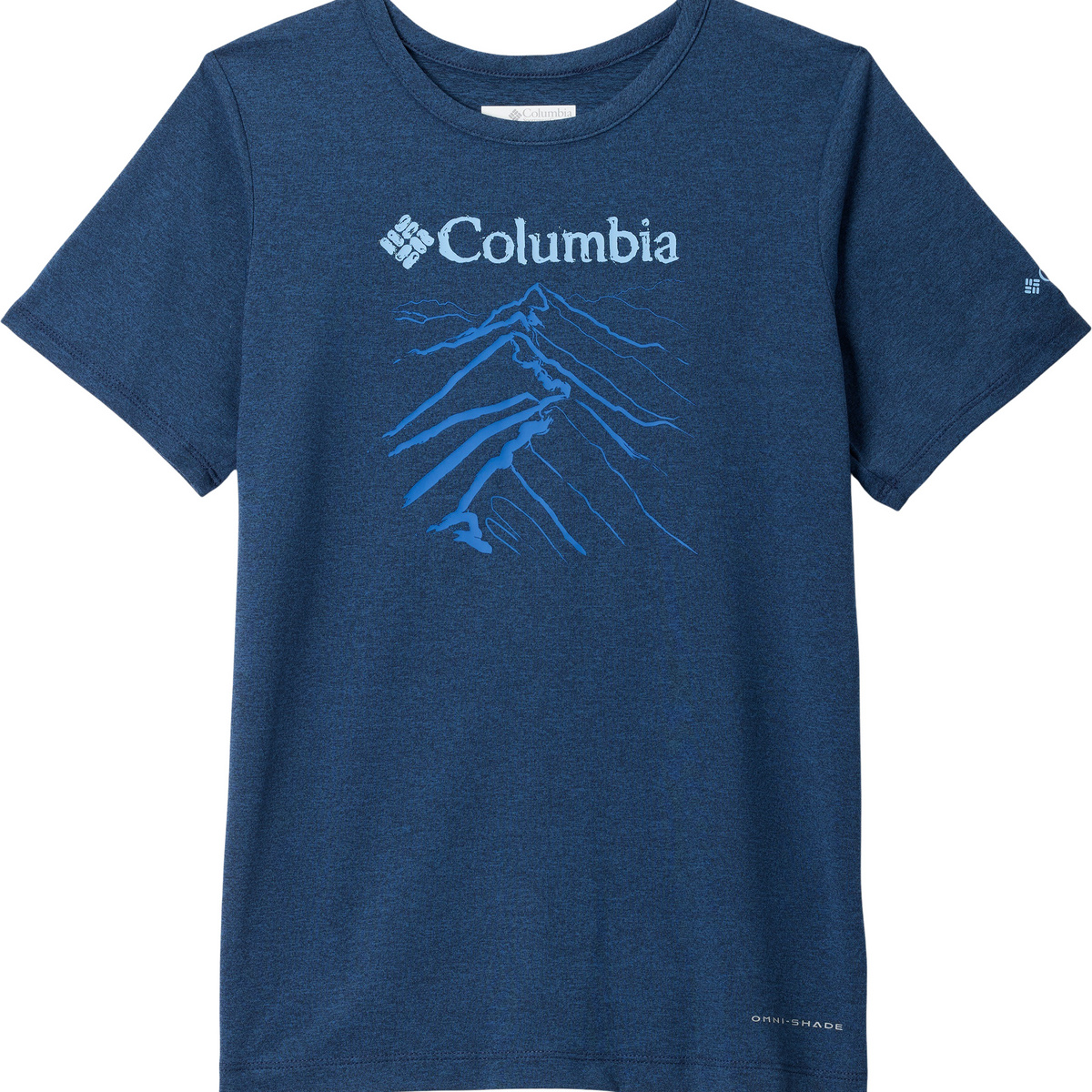 Columbia Bambino Maglietta Tech Trail Graphic (Taglia XS, Blu)
