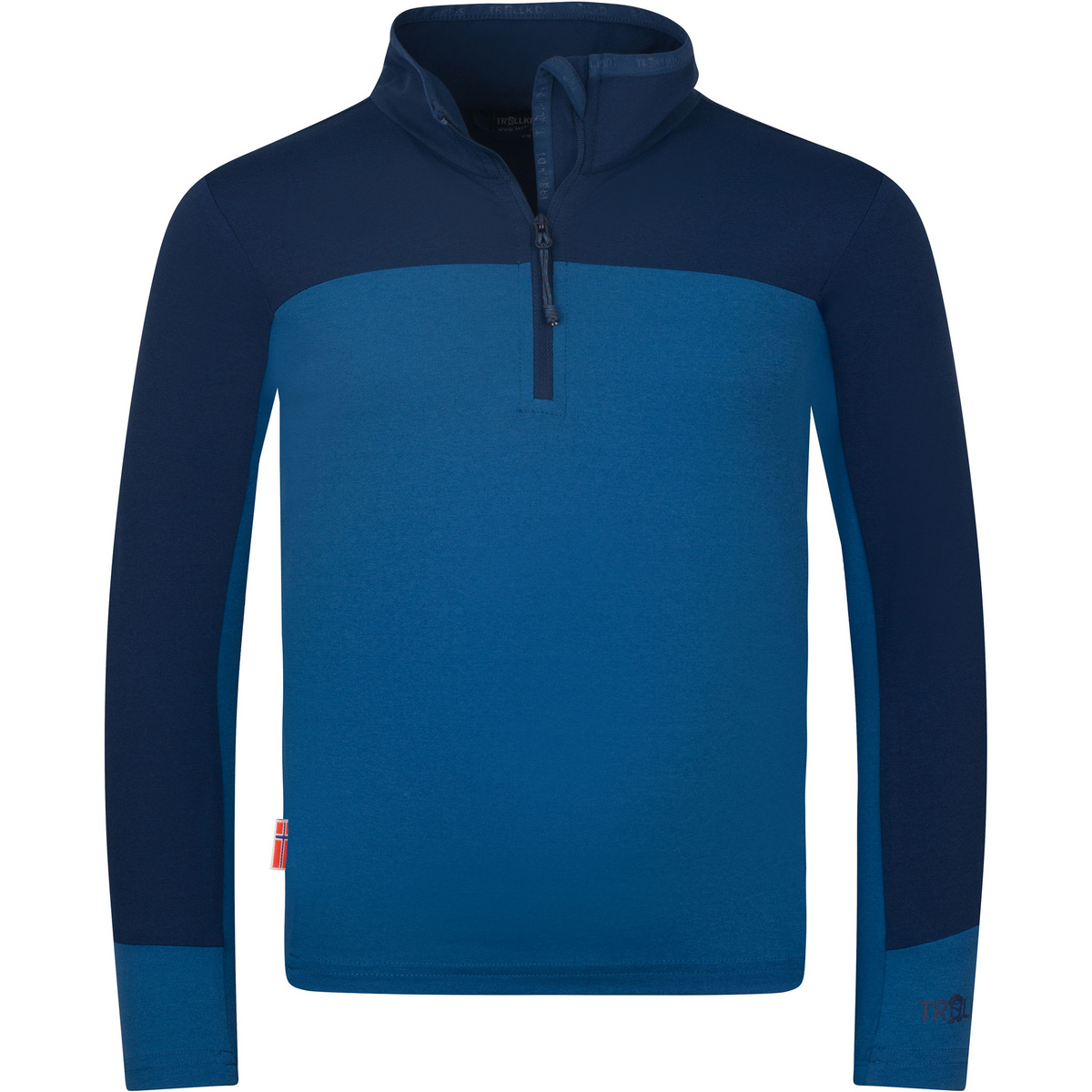 Trollkids Kinder Steinkjer Longsleeve (Größe 110, blau)