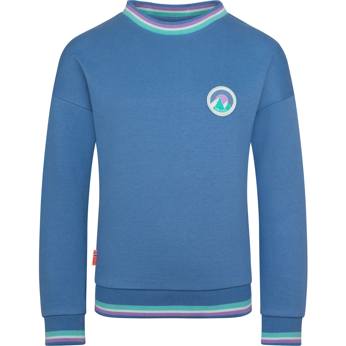 Trollkids Bambino Pullover Senja (Taglia 128, Blu)