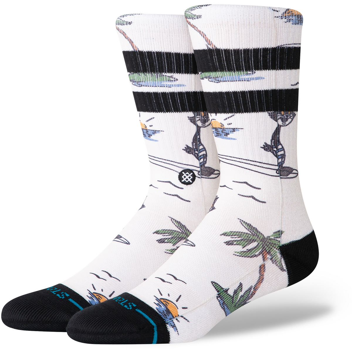Stance Kool Katz Surf Crew Socken (Größe 43 , weiss)