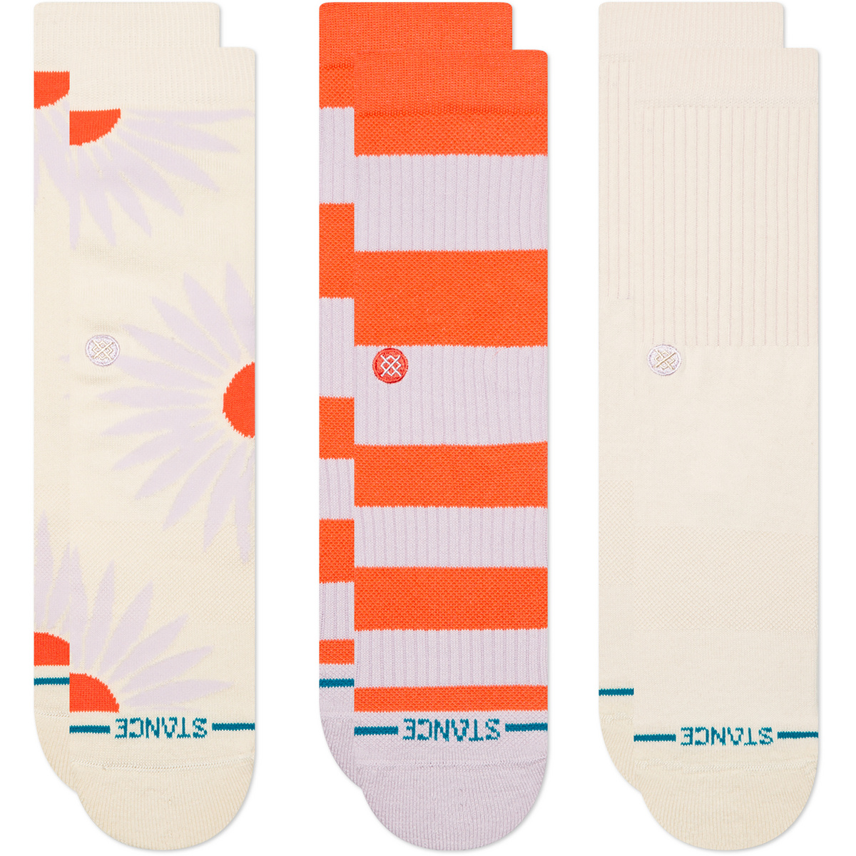 Stance Damen Prowess Crew 3er Pack Socken (Größe 35 , weiss)