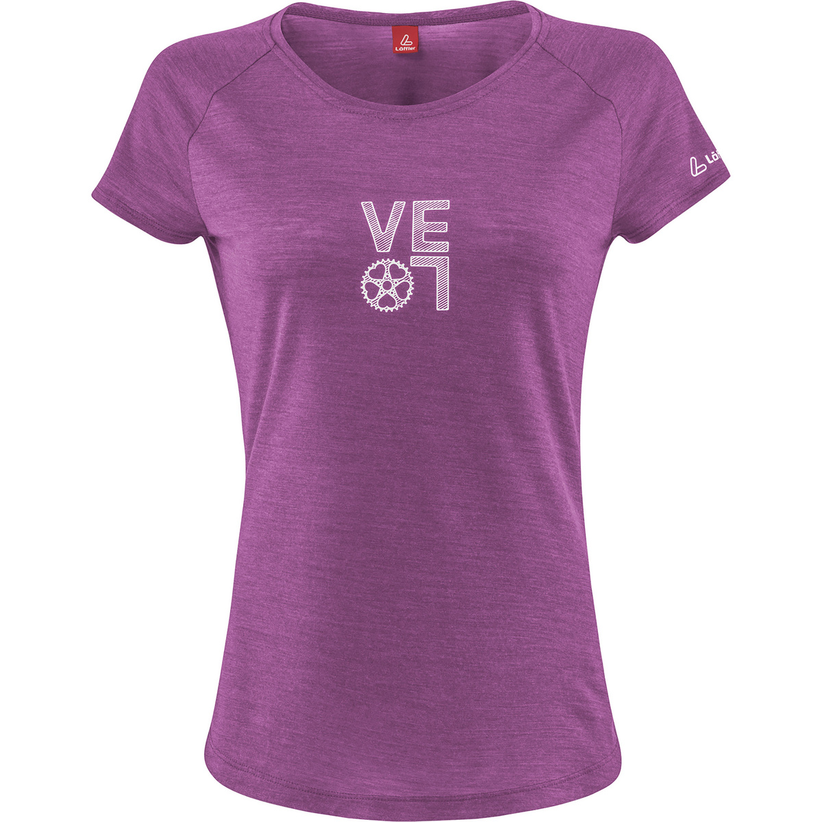 Löffler Donna Maglietta Print Velo (Taglia L, Viola)