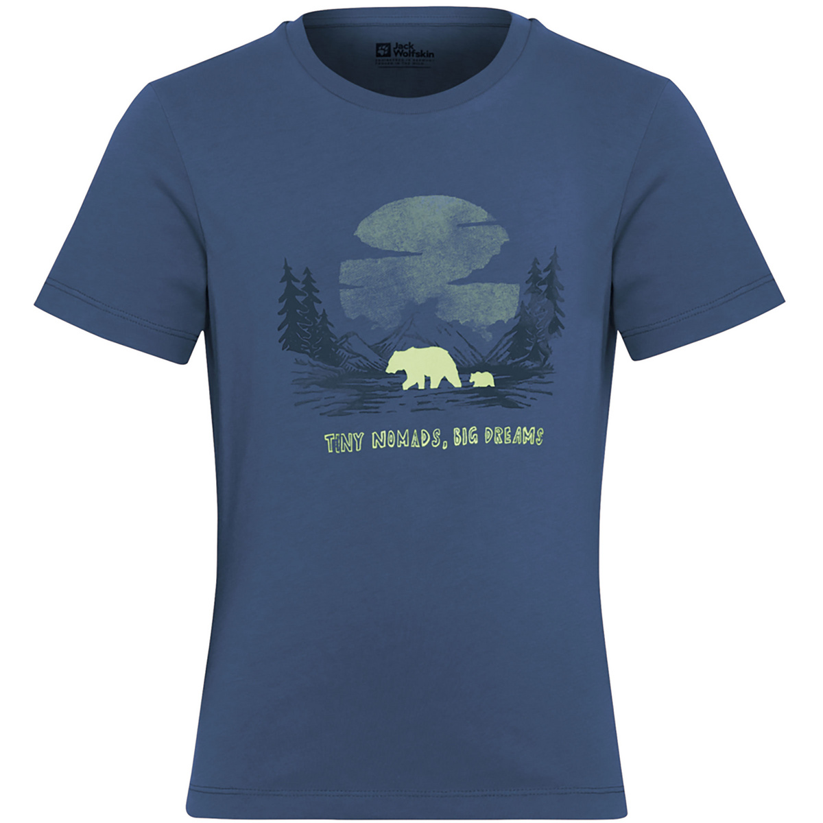 Jack Wolfskin Kinder Graphic Cotton T-Shirt (Größe 140, blau)