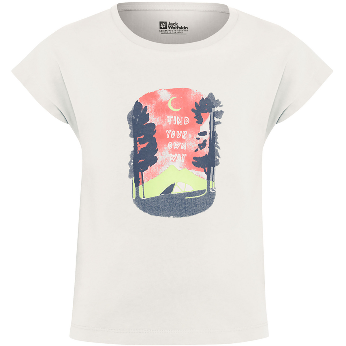 Jack Wolfskin Kinder Graphic Girls T-Shirt (Größe 116, beige)