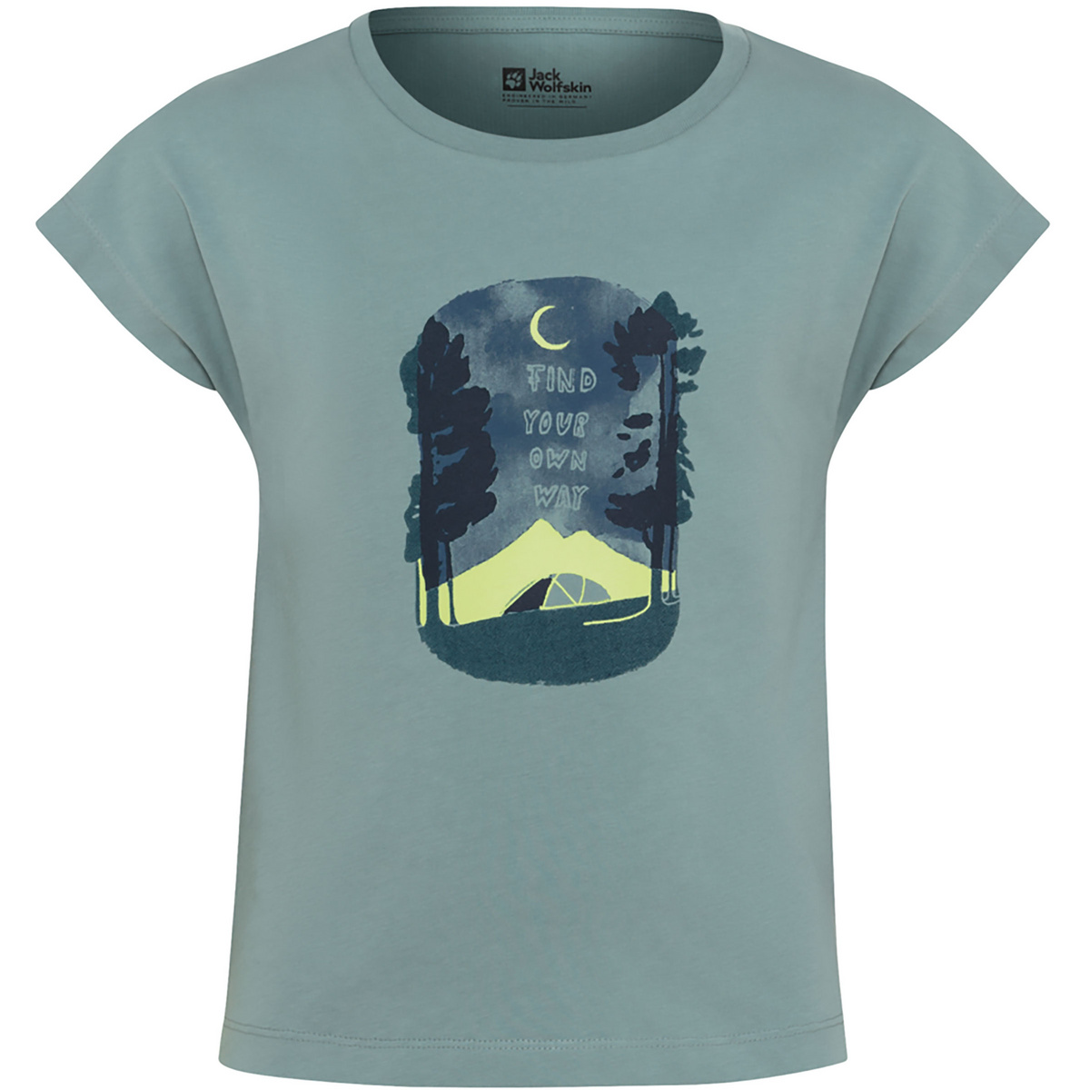 Jack Wolfskin Kinder Graphic Girls T-Shirt (Größe 104, gruen)