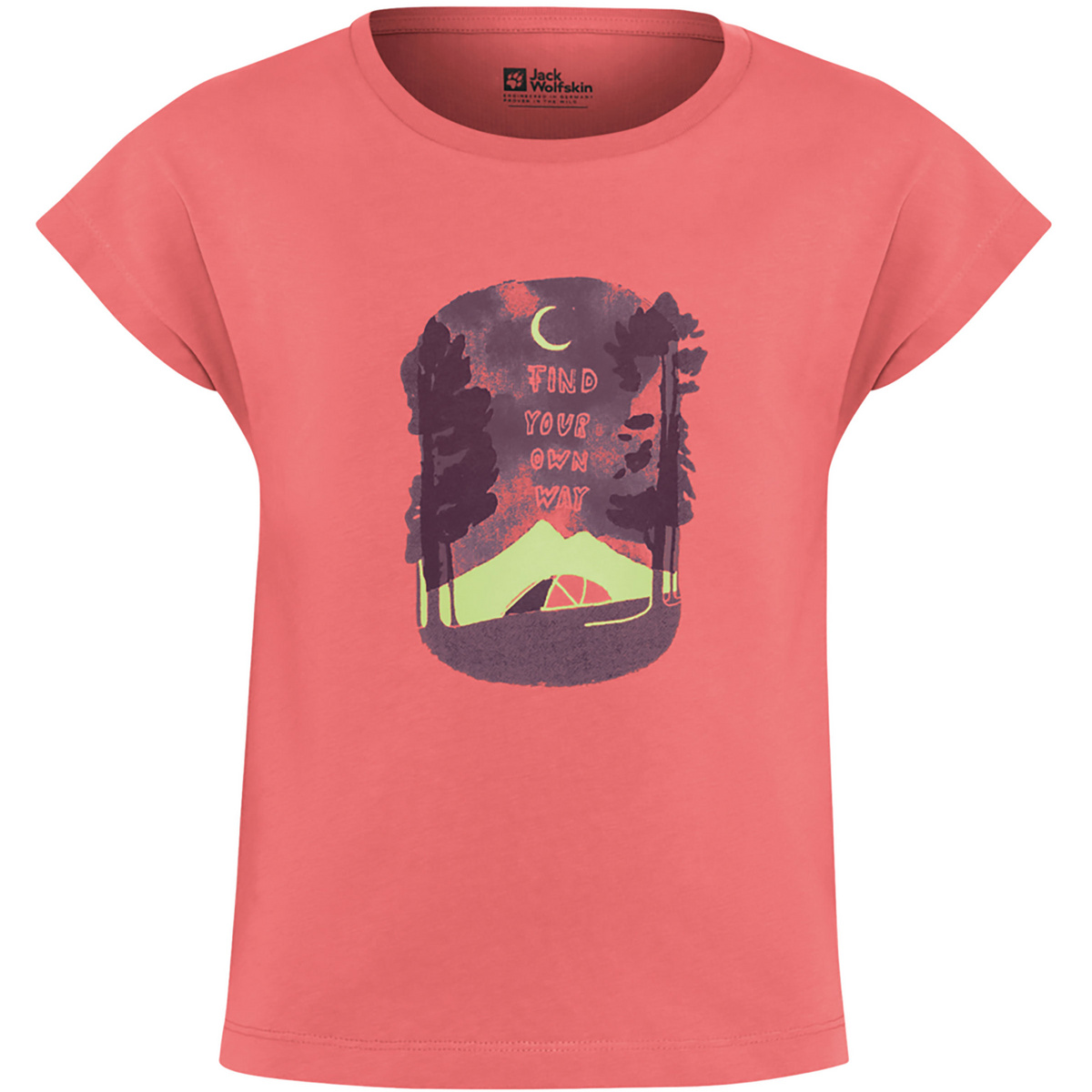Jack Wolfskin Kinder Graphic Girls T-Shirt (Größe 176, pink)