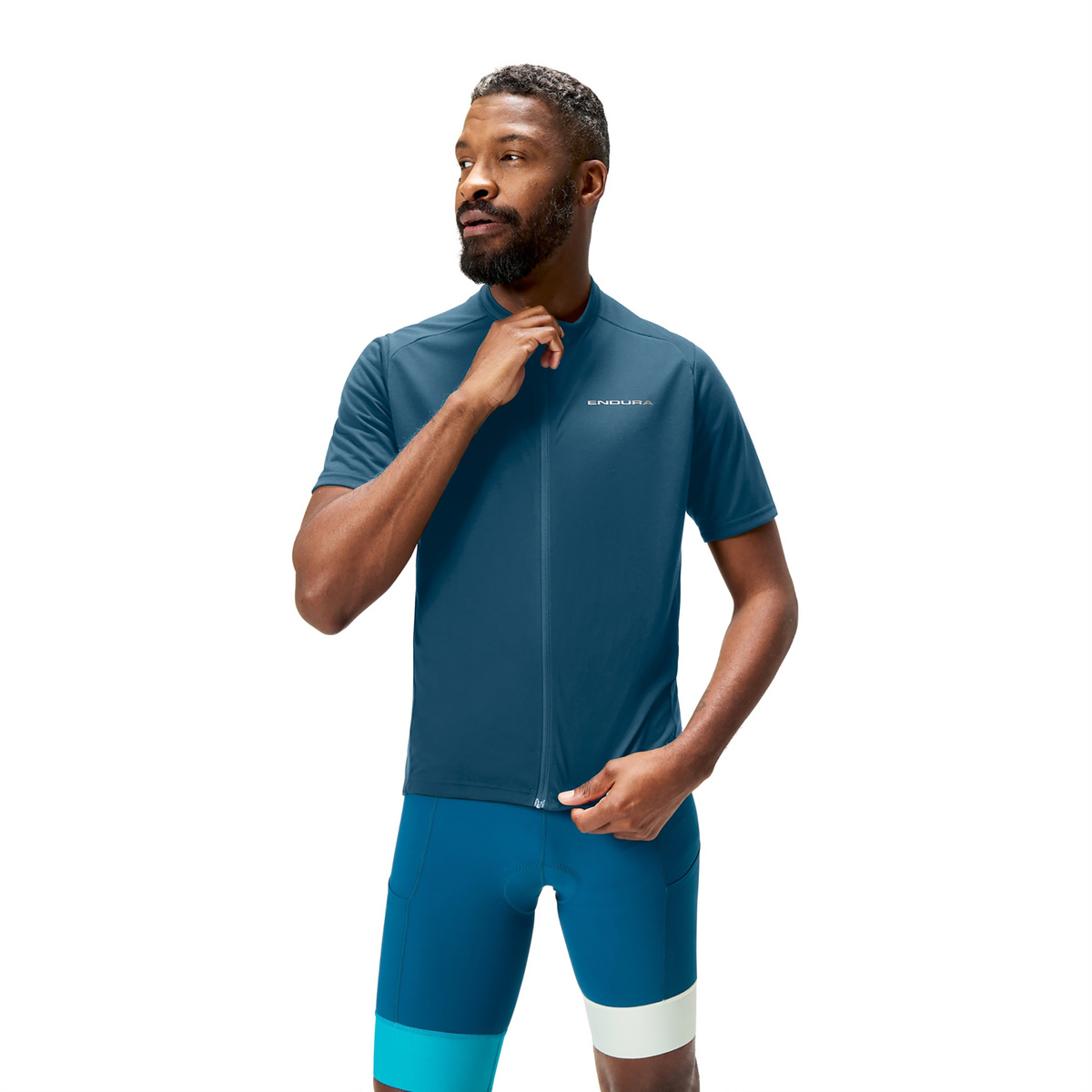Endura Uomo Maglia Loop Zipped (Taglia XXL, Blu)
