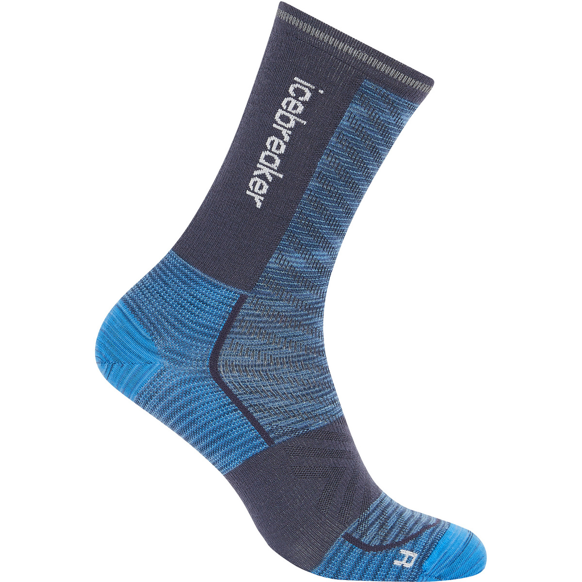 Icebreaker Homme Chaussettes Run+ Ultralight Crew Fusion Dye (taille 47 , Bleu)