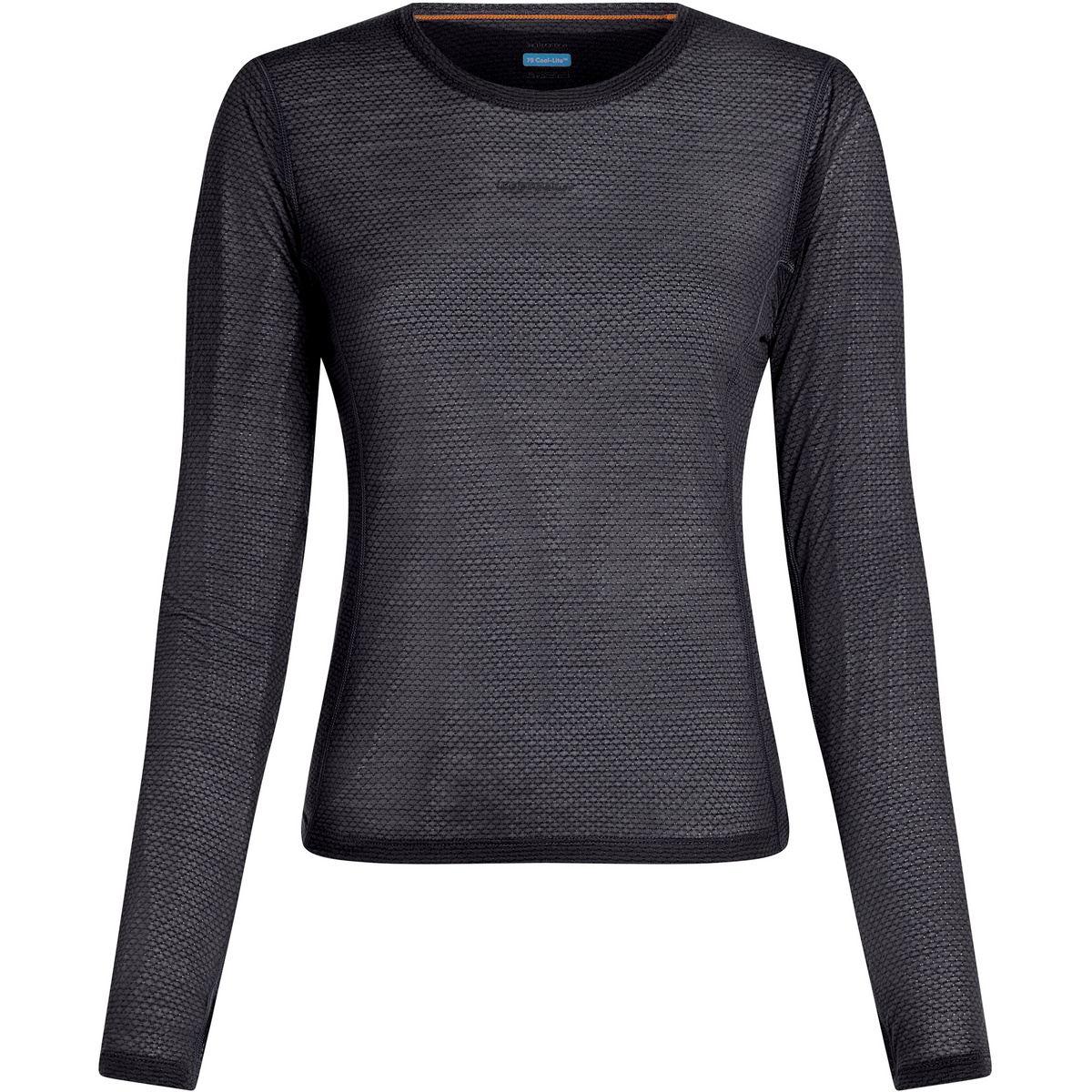 Icebreaker Damen 75 Cool-Lite Featherlight Crewe Longsleeve (Größe L, schwarz)