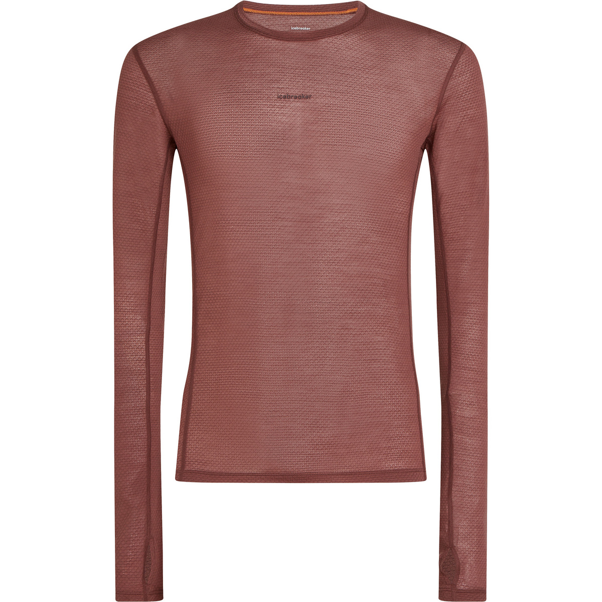 Icebreaker Uomo Maglia a manica lunga 75 Cool-Lite Featherlight Crewe (Taglia XL, Marrone)