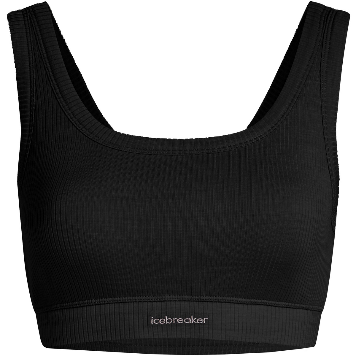 Icebreaker Donna Reggiseno sportivo Rib Lotus (Taglia M, Nero)