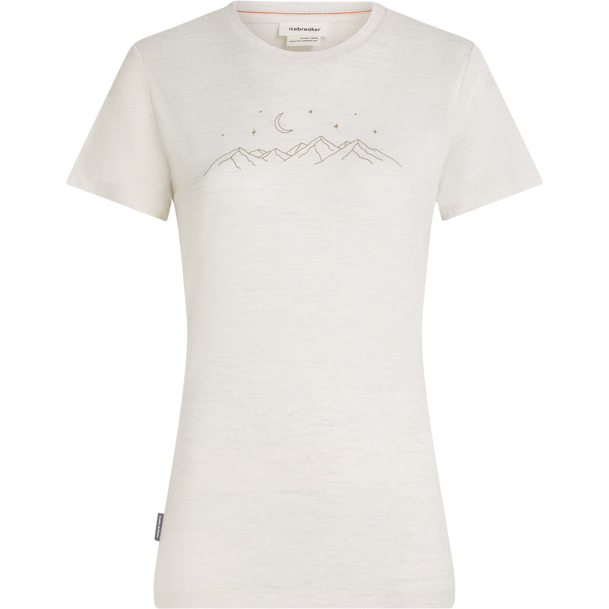 Icebreaker Damen 150 Tech Lite Sparkling Stars T-Shirt (Größe L, beige)