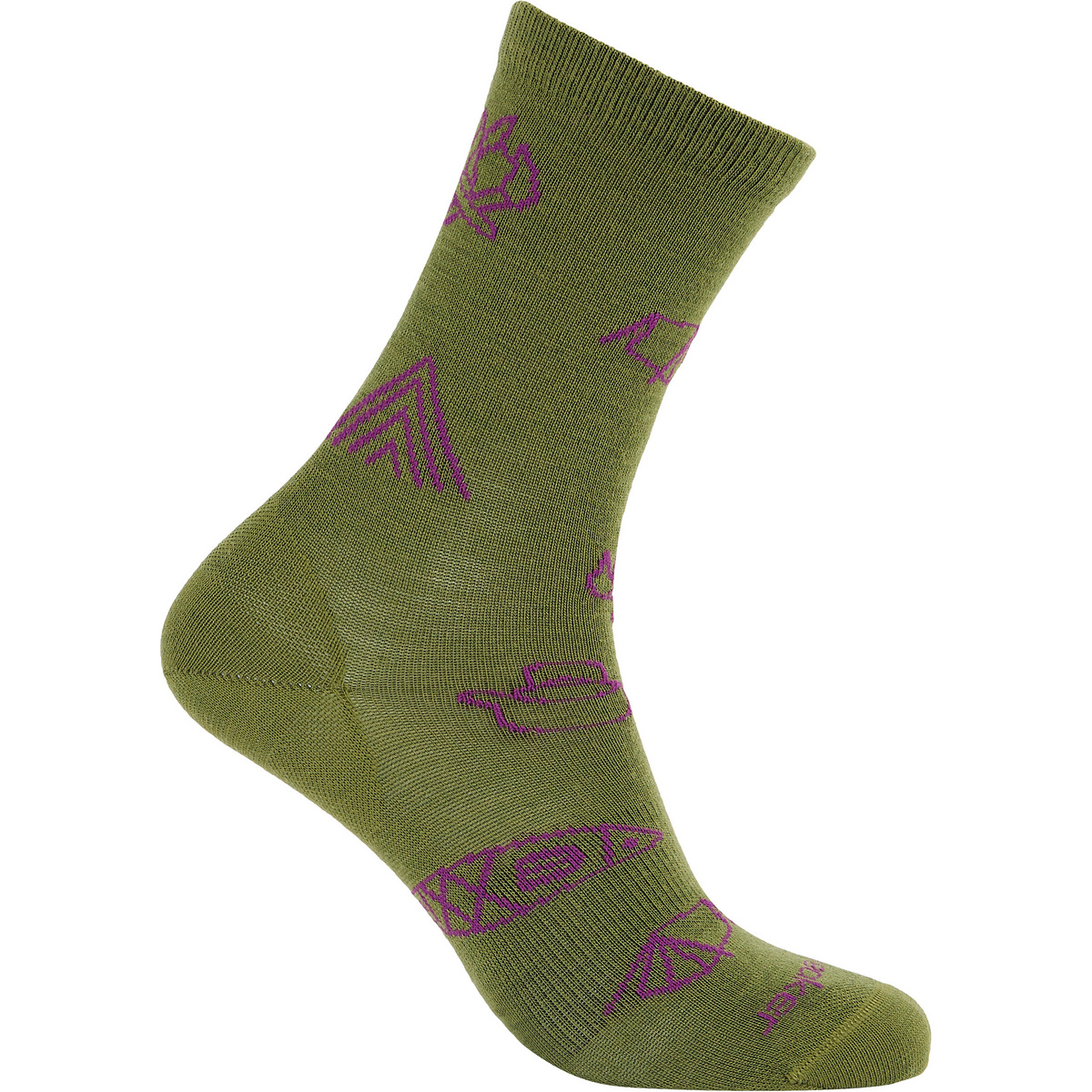 Icebreaker Donna Calzini Ultralight Crew Camp Essentials (Taglia 35 , Verde oliva)