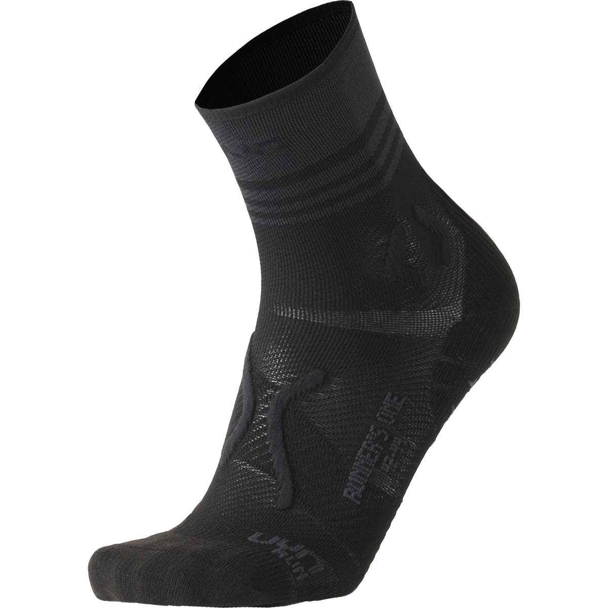 Uyn Runner's One Short Grip Socken (Größe 35 , schwarz)