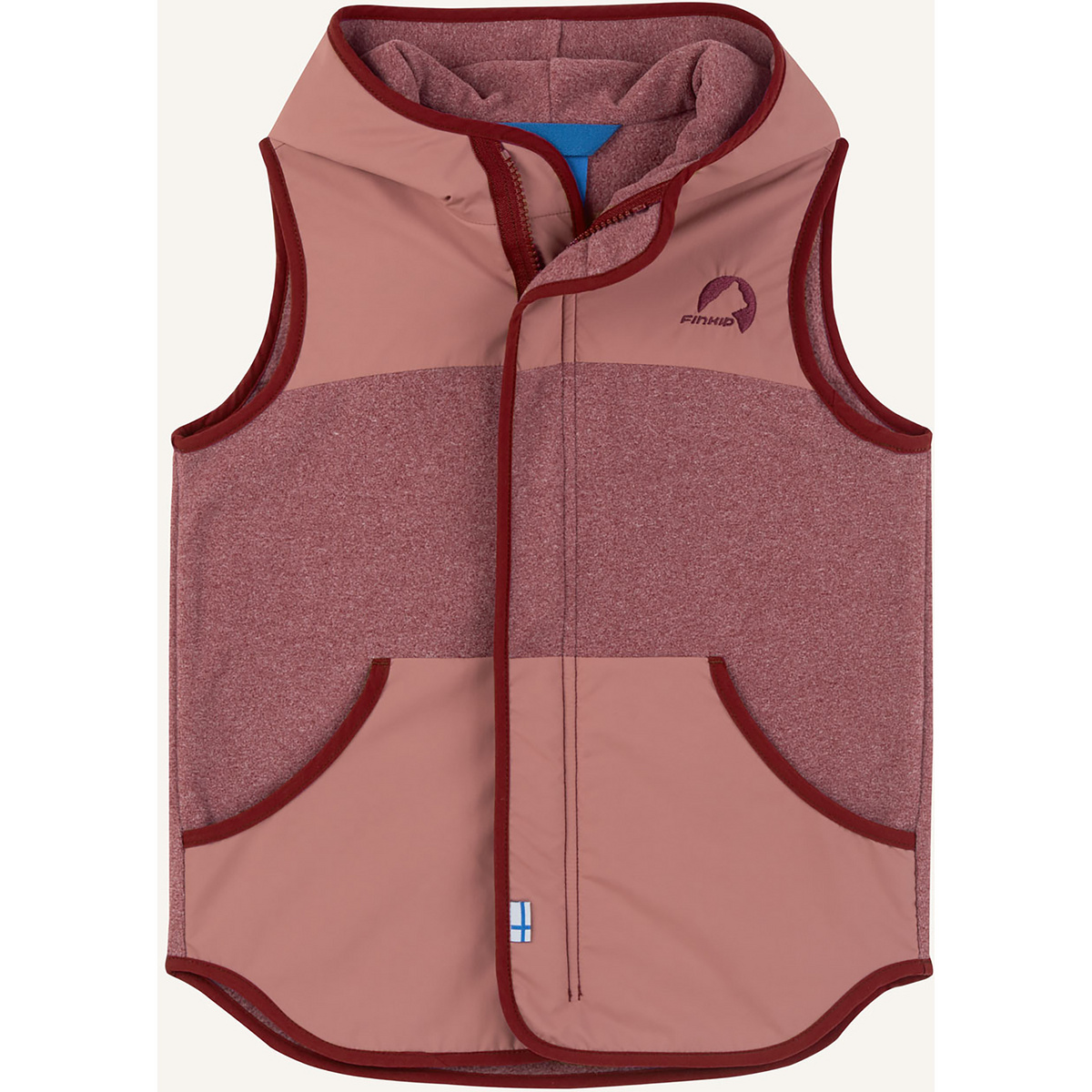 Finkid Bambino Gilet Onni Knit (Taglia 92 , Rosso)