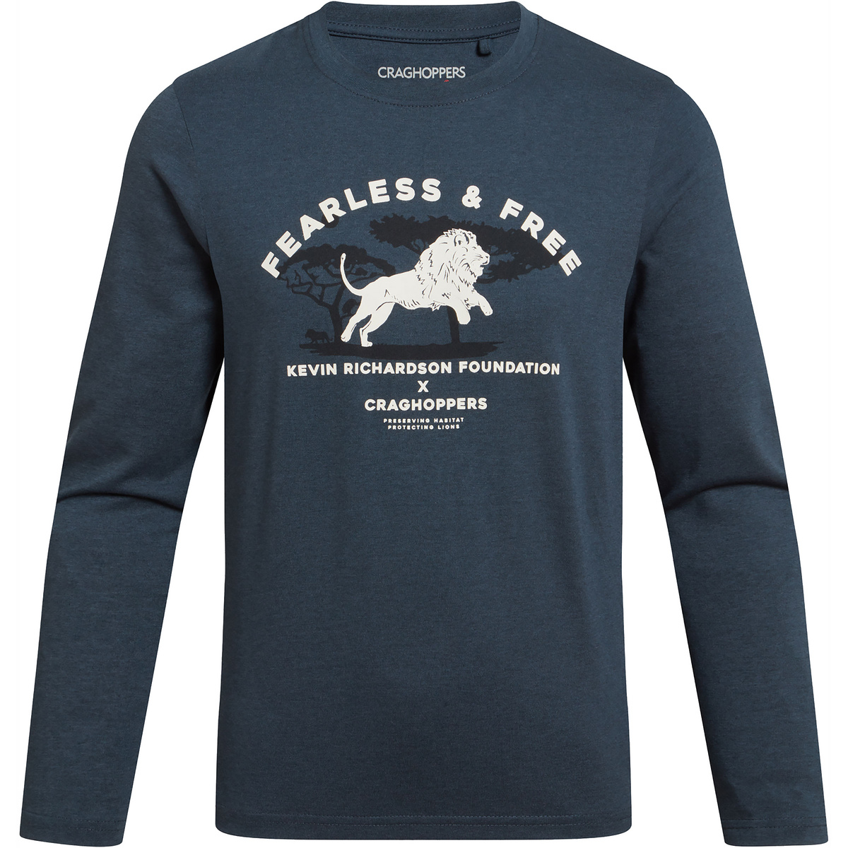 Craghoppers Kinder Nosilife Cruz Longsleeve (Größe 152, blau)