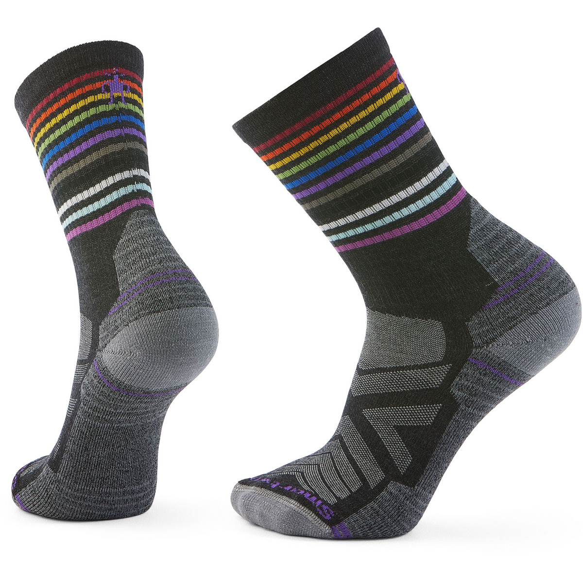 Smartwool Homme Chaussettes Hike Light Cushion Pride Crew (taille 46 , Gris)