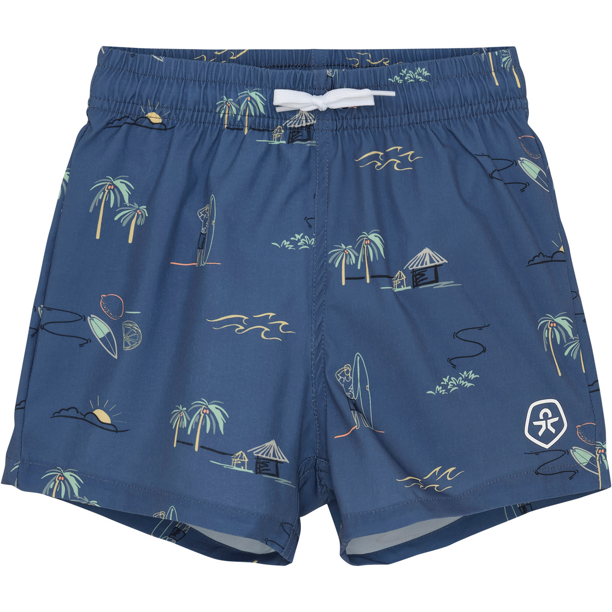 Color Kids Enfants Short de bain (taille 110, Bleu)