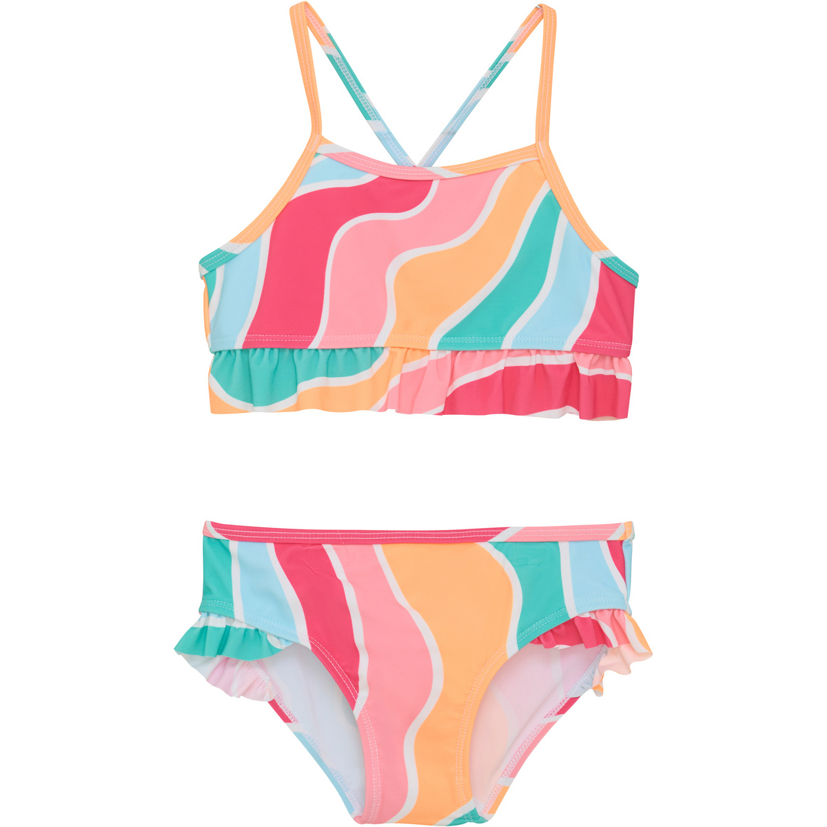 Color Kids Bambino Bikini Frills (Taglia 128, Multicolore)