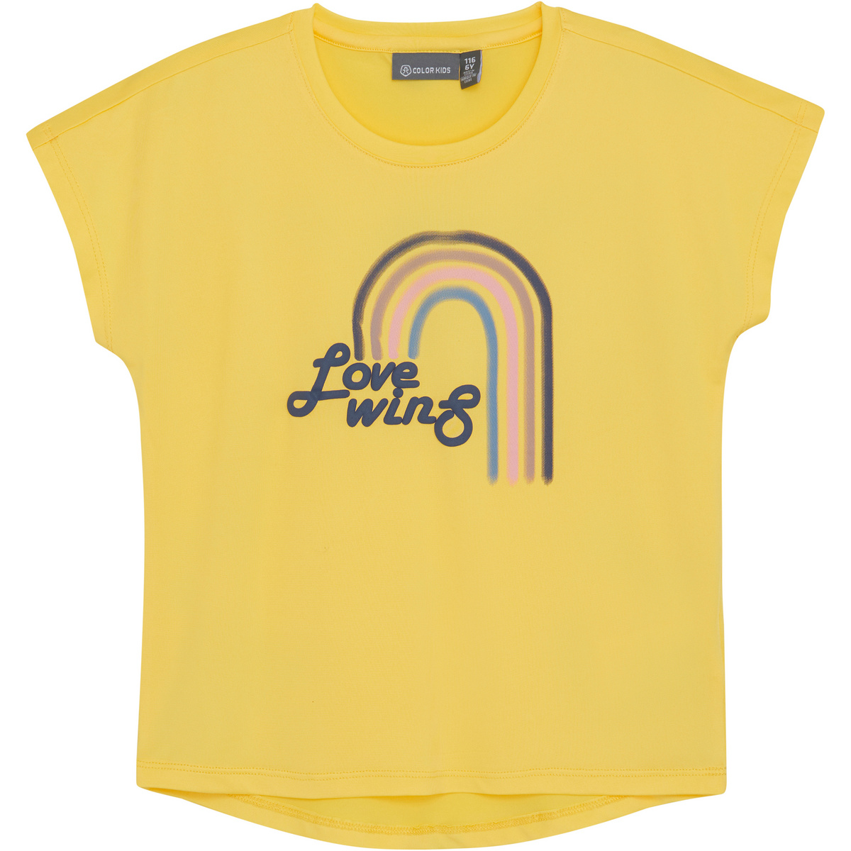 Color Kids Kinder Print T-Shirt (Größe 110, gelb)