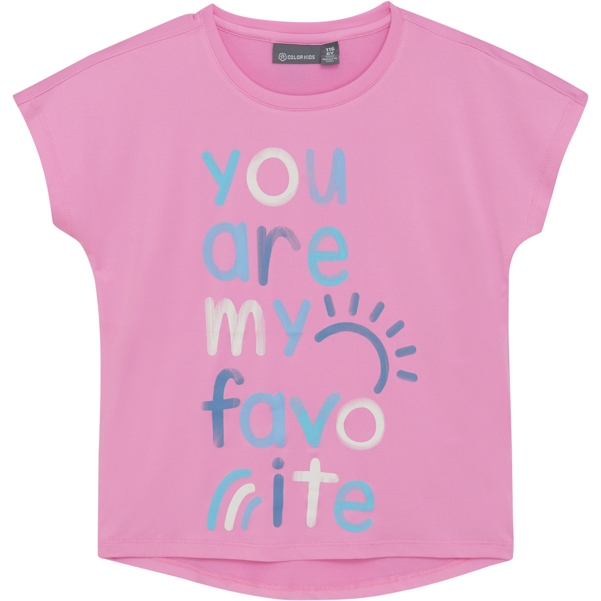 Color Kids Bambino Maglietta Print (Taglia 116, rosa)