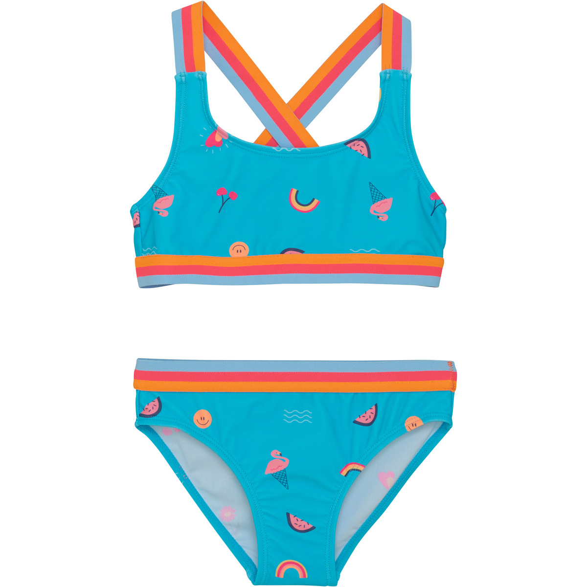 Color Kids Bambino Bikini Contrast Straps (Taglia 134, Blu)